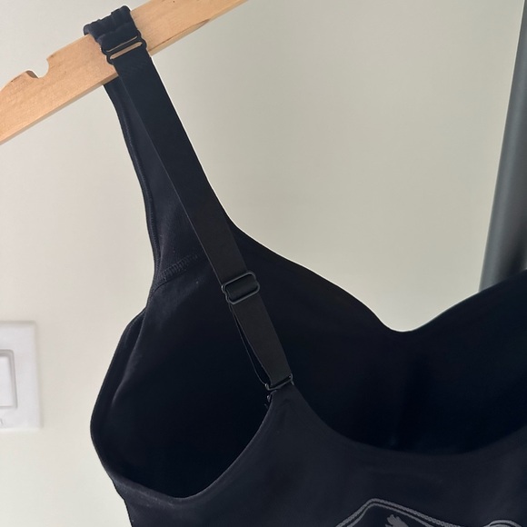 Puma Black Sports Bra with Wide Straps and Logo - Picture 4 of 7